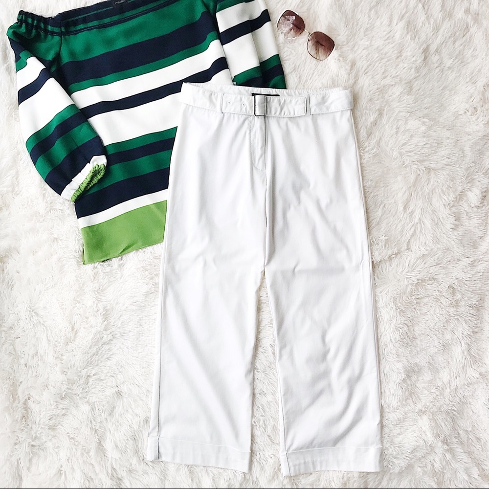 The Limited white cropped pants size 4